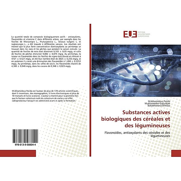 Substances actives biologiques des céréales et des légumineuses, Mirkhamidova Parida, Mukhamedov Gafurdjan, Babakhanova Dilnoza