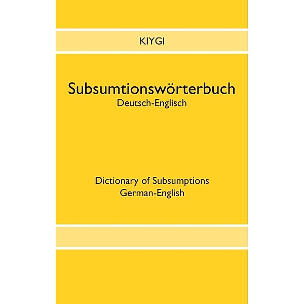 Subsumtionswörterbuch Deutsch-Englisch, Nazim Kiygi