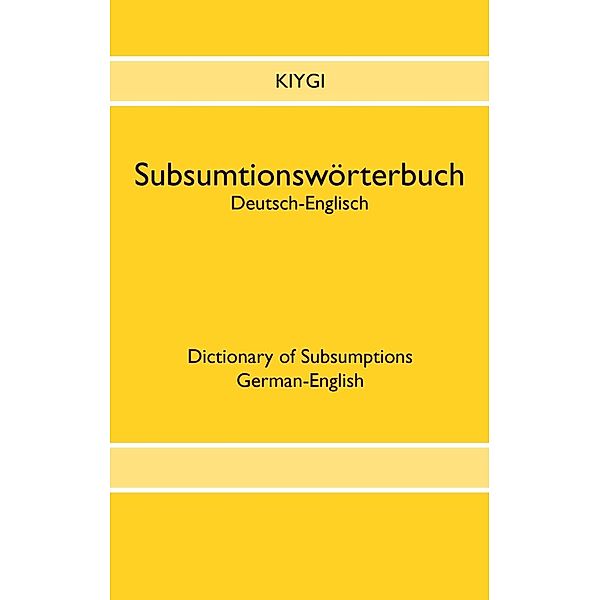 Subsumtionswörterbuch Deutsch-Englisch, Nazim Kiygi