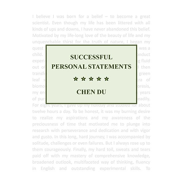 Successful Personal Statements, Chen Du