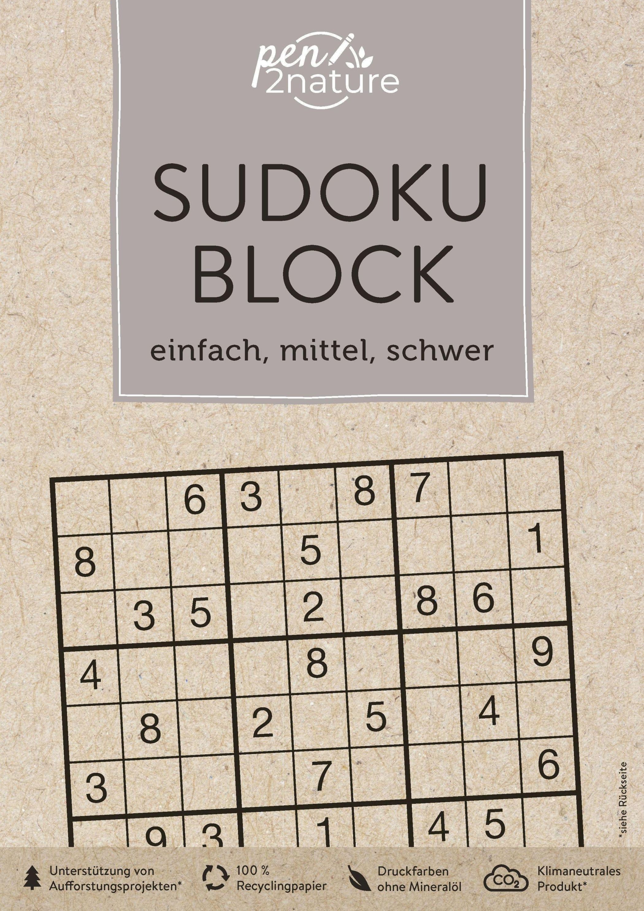 Sudoku-Block: einfach, mittel, schwer. 192 Sudokus in 3  Schwierigkeitsstufen | Weltbild.ch