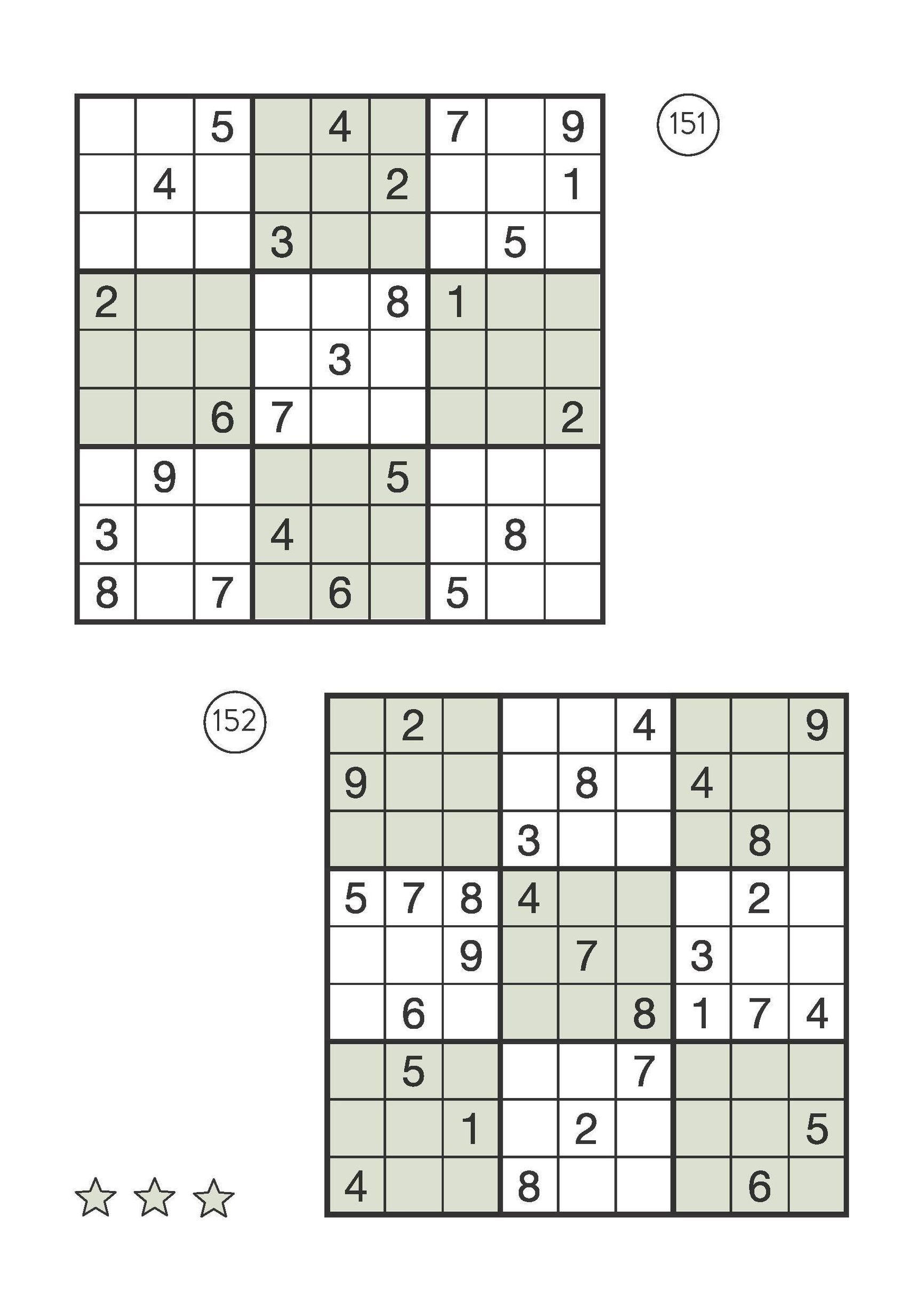Sudoku-Block: einfach, mittel, schwer. 192 Sudokus in 3 Schwierigkeitsstufen