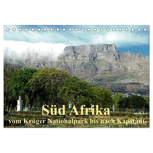 Süd Afrika - vom Krüger Nationalpark bis nach Kapstadt (Tischkalender 2024 DIN A5 quer), CALVENDO Monatskalender, Brigitte Dürr