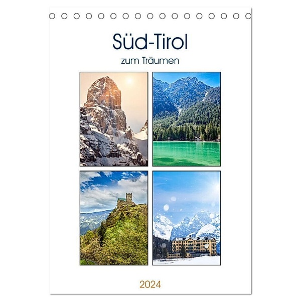 Süd-Tirol zum Träumen (Tischkalender 2024 DIN A5 hoch), CALVENDO Monatskalender, Sven Fuchs