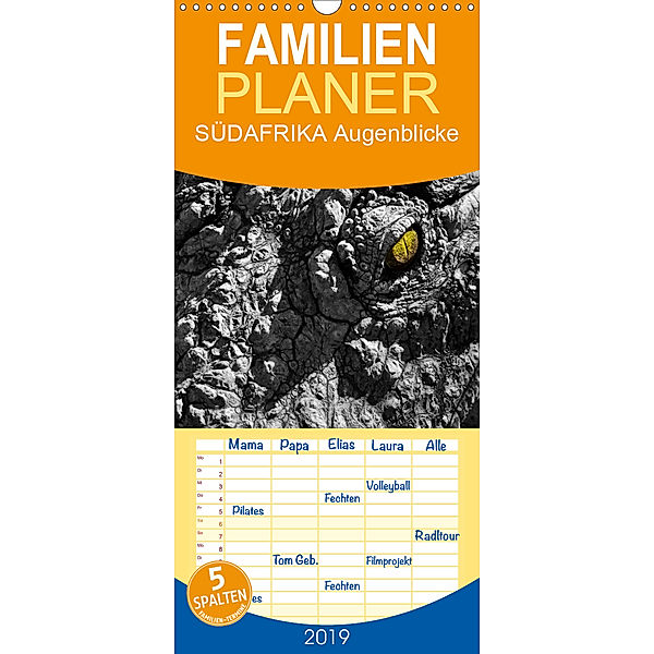 SÜDAFRIKA Augenblicke - Familienplaner hoch (Wandkalender 2019 , 21 cm x 45 cm, hoch), U. Boettcher
