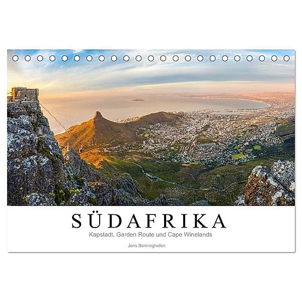 Südafrika: Kapstadt, Garden Route und Cape Winelands (Tischkalender 2024 DIN A5 quer), CALVENDO Monatskalender, Jens Benninghofen