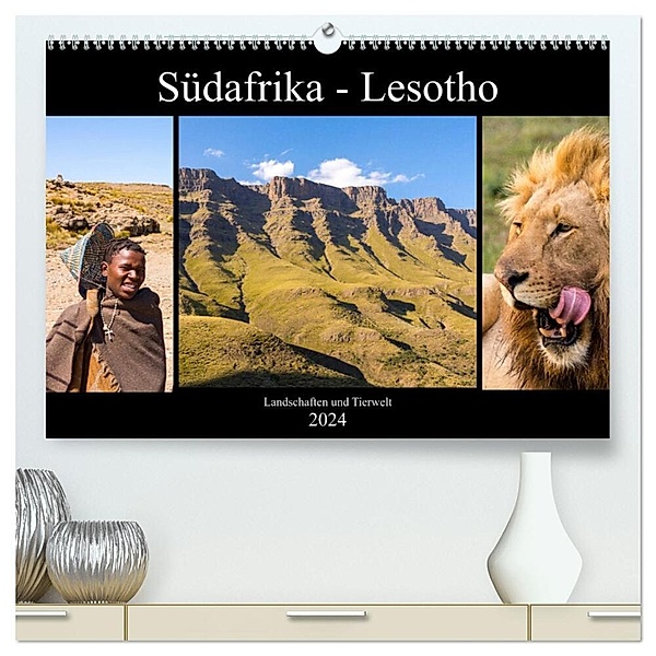 Südafrika - Lesotho (hochwertiger Premium Wandkalender 2024 DIN A2 quer), Kunstdruck in Hochglanz, Patrick Lehrbach