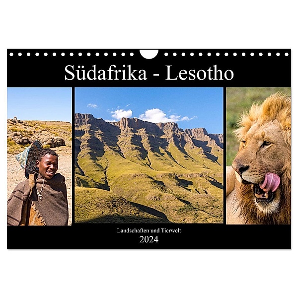 Südafrika - Lesotho (Wandkalender 2024 DIN A4 quer), CALVENDO Monatskalender, Patrick Lehrbach