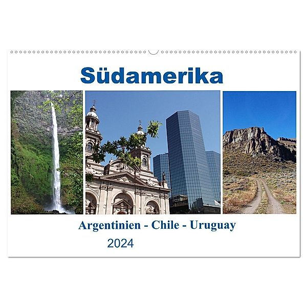 Südamerika - Argentinien, Chile, Uruguay (Wandkalender 2024 DIN A2 quer), CALVENDO Monatskalender, Martin Gillner