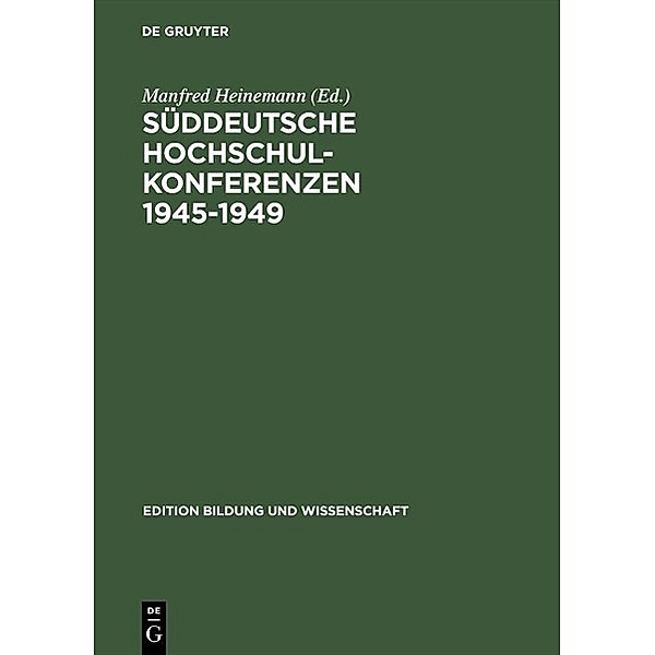 Süddeutsche Hochschulkonferenzen 1945-1949