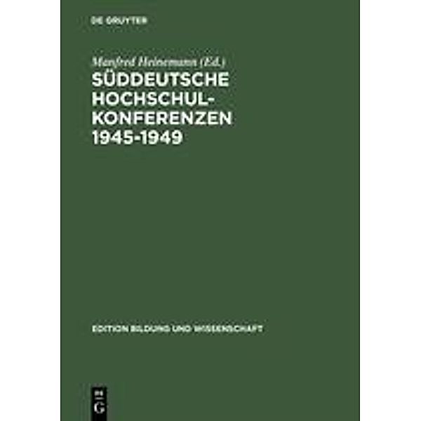 Süddeutsche Hochschulkonferenzen 1945-1949