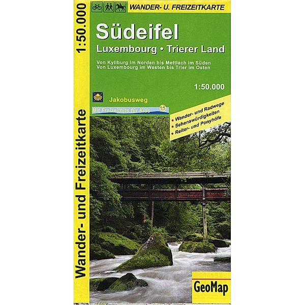 Südeifel, Luxembourg, Trierer Land Wander- und Freizeitkarte, GeoMap