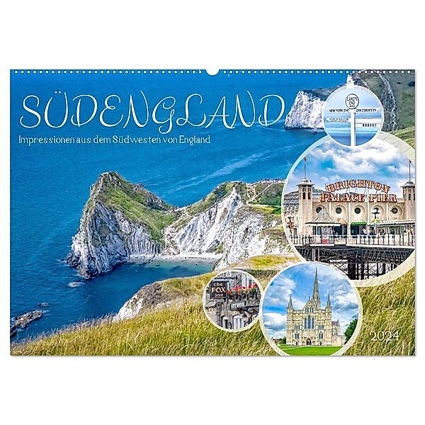Südengland - Impressionen aus dem Südwesten von England (Wandkalender 2024 DIN A2 quer), CALVENDO Monatskalender, Calvendo, Dieter Meyer
