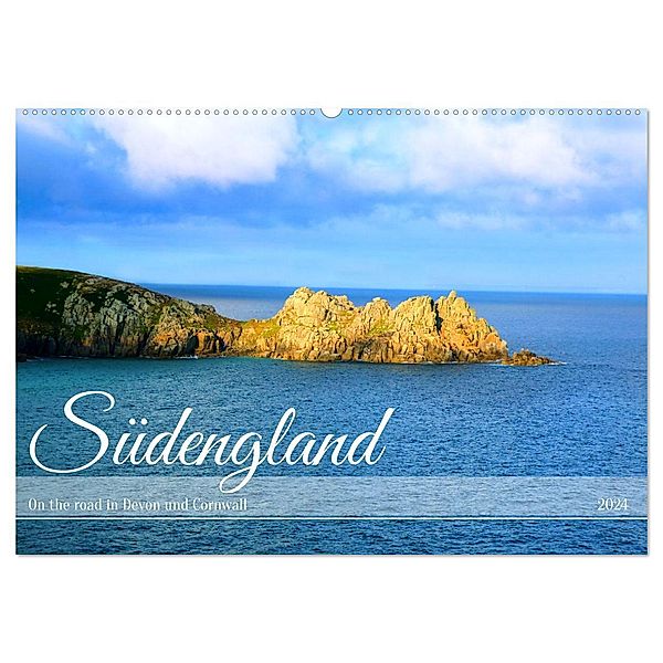Südengland - On the road in Devon und Cornwall (Wandkalender 2024 DIN A2 quer), CALVENDO Monatskalender, Andrea Heß