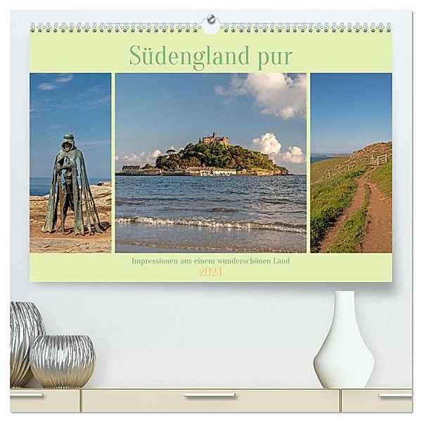 Südengland pur (hochwertiger Premium Wandkalender 2024 DIN A2 quer), Kunstdruck in Hochglanz, Katrin Streiparth