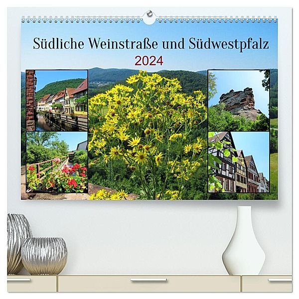 Südliche Weinstrasse und Südwestpfalz (hochwertiger Premium Wandkalender 2024 DIN A2 quer), Kunstdruck in Hochglanz, Martin Gillner