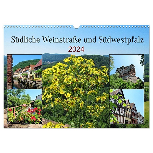 Südliche Weinstrasse und Südwestpfalz (Wandkalender 2024 DIN A3 quer), CALVENDO Monatskalender, Martin Gillner