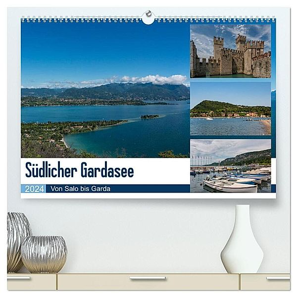 Südlicher Gardasee - Von Salo bis Garda (hochwertiger Premium Wandkalender 2024 DIN A2 quer), Kunstdruck in Hochglanz, Britta Laser