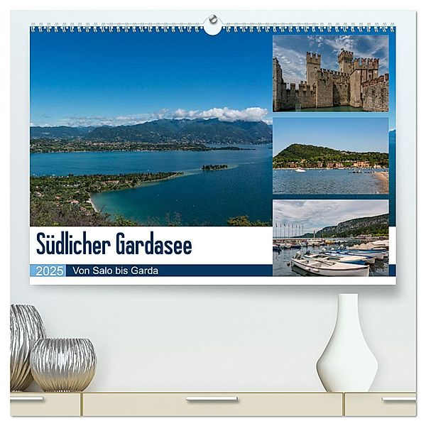 Südlicher Gardasee - Von Salo bis Garda (hochwertiger Premium Wandkalender 2025 DIN A2 quer), Kunstdruck in Hochglanz, Calvendo, Britta Laser