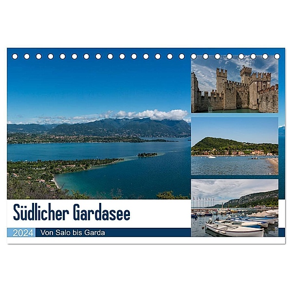 Südlicher Gardasee - Von Salo bis Garda (Tischkalender 2024 DIN A5 quer), CALVENDO Monatskalender, Britta Laser