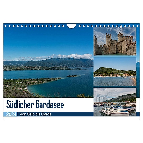 Südlicher Gardasee - Von Salo bis Garda (Wandkalender 2024 DIN A4 quer), CALVENDO Monatskalender, Britta Laser