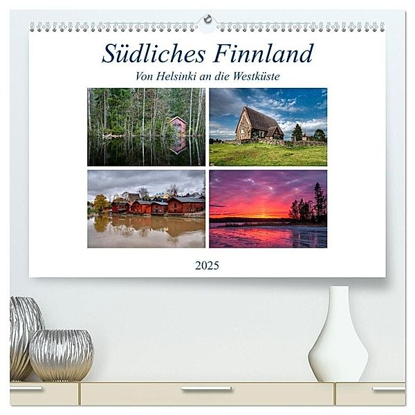 Südliches Finnland (hochwertiger Premium Wandkalender 2025 DIN A2 quer), Kunstdruck in Hochglanz, Calvendo, Peter Härlein