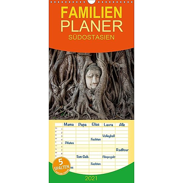 SÜDOSTASIEN - Familienplaner hoch (Wandkalender 2021 , 21 cm x 45 cm, hoch), Sebastian Rost