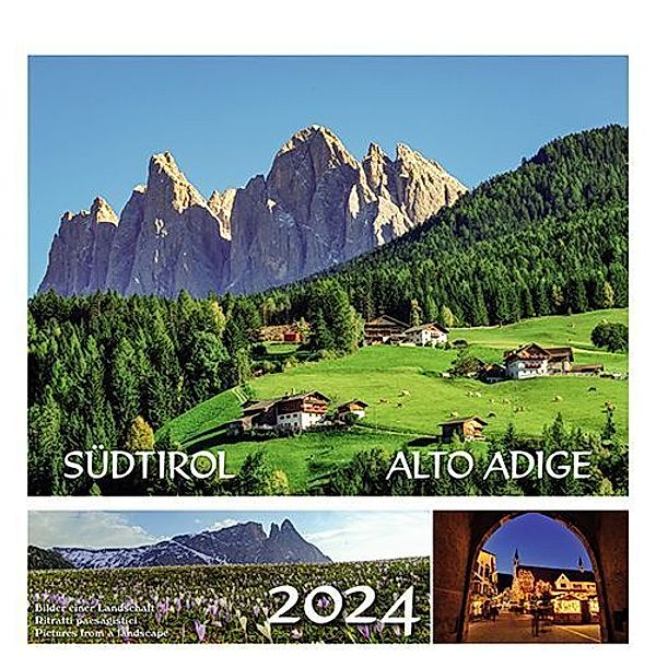 Südtirol 2024, Postkartenkalender Querformat