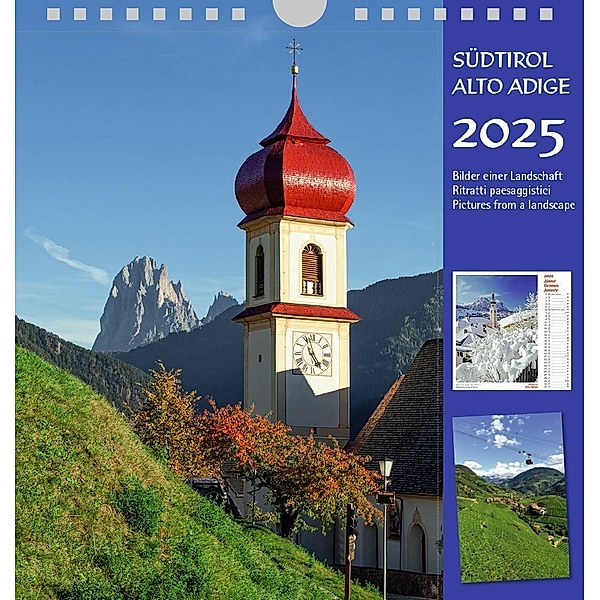 Südtirol 2025, Postkartenkalender Hochformat