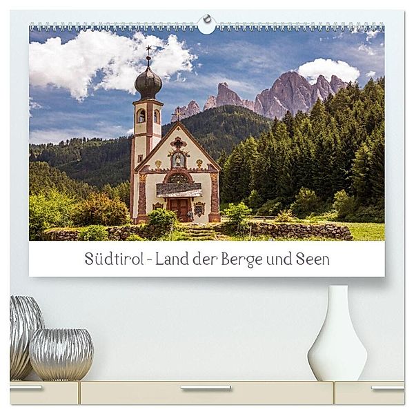 Südtirol - Land der Berge und Seen (hochwertiger Premium Wandkalender 2025 DIN A2 quer), Kunstdruck in Hochglanz, Calvendo, Harry Müller