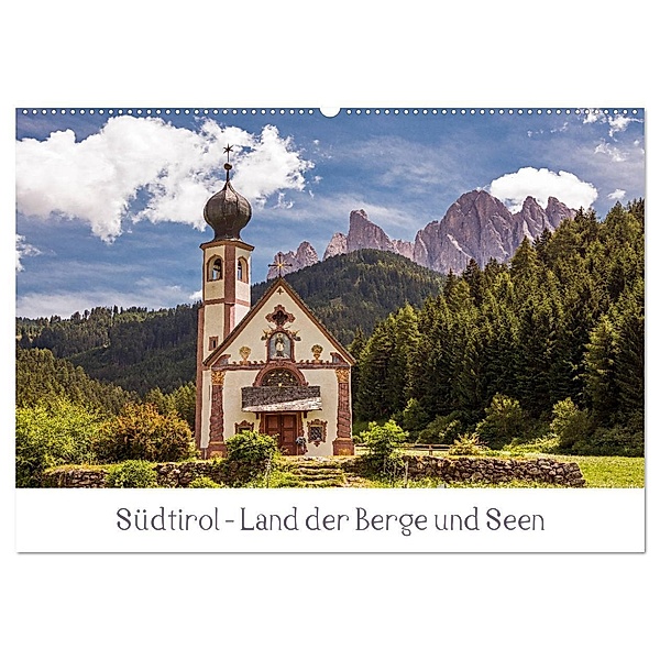 Südtirol - Land der Berge und Seen (Wandkalender 2024 DIN A2 quer), CALVENDO Monatskalender, Harry Müller