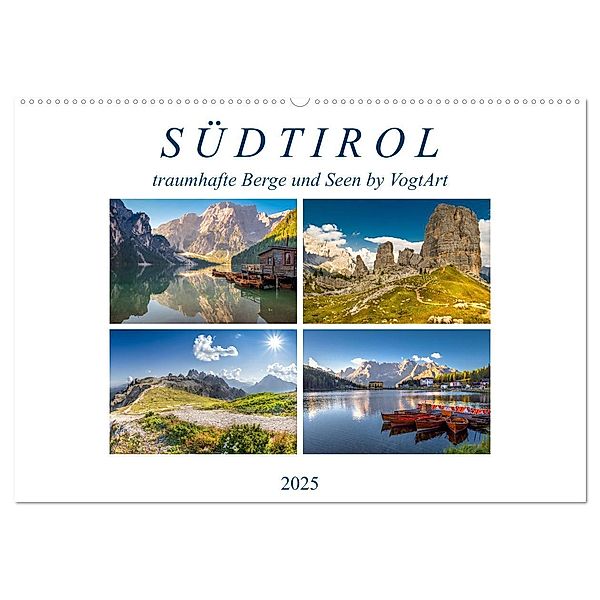 Südtirol, traumhafte Berge und Seen by VogtArt (Wandkalender 2025 DIN A2 quer), CALVENDO Monatskalender, Calvendo, VogtArt