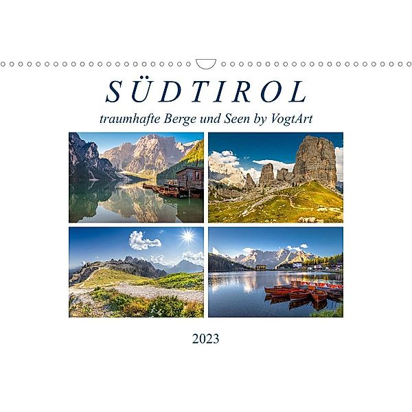Südtirol, traumhafte Berge und Seen by VogtArtAT-Version (Wandkalender 2023 DIN A3 quer), VogtArt