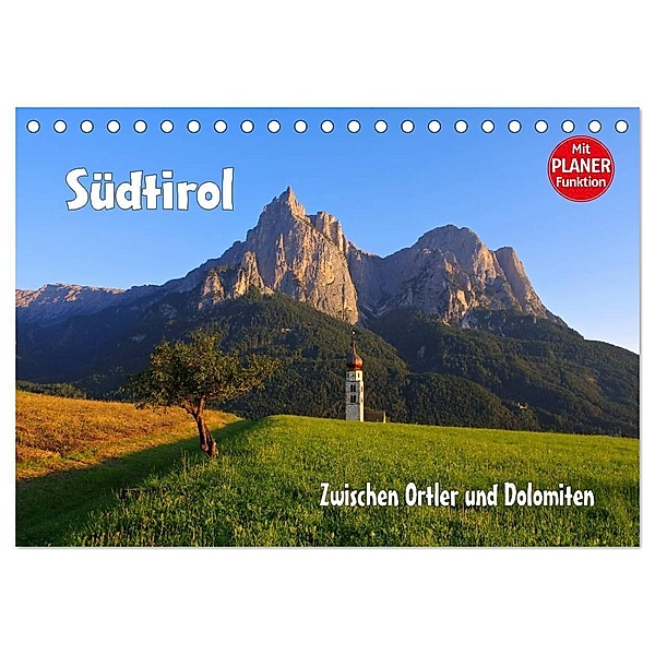 Südtirol - Zwischen Ortler und Dolomiten (Tischkalender 2024 DIN A5 quer), CALVENDO Monatskalender, LianeM