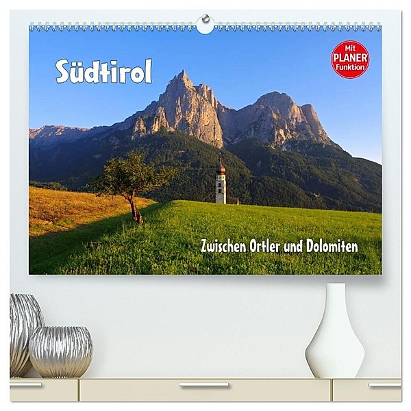 Südtirol - Zwischen Ortler und Dolomiten (hochwertiger Premium Wandkalender 2024 DIN A2 quer), Kunstdruck in Hochglanz, LianeM
