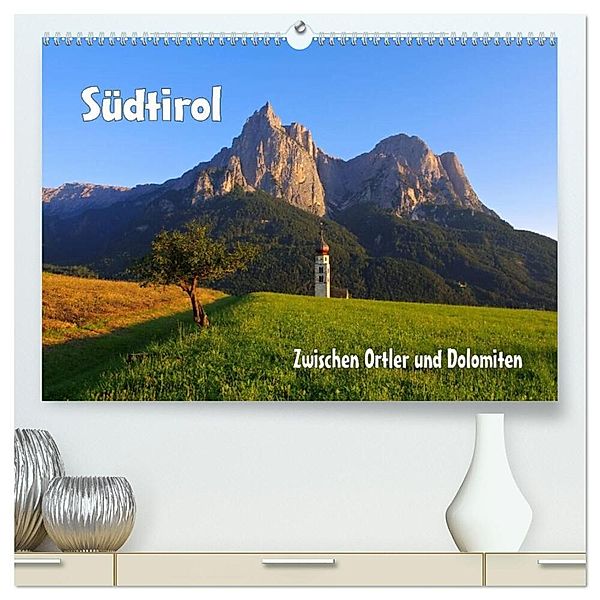 Südtirol - Zwischen Ortler und Dolomiten (hochwertiger Premium Wandkalender 2025 DIN A2 quer), Kunstdruck in Hochglanz, Calvendo, LianeM