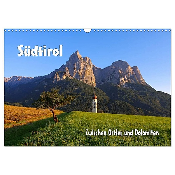 Südtirol - Zwischen Ortler und Dolomiten (Wandkalender 2024 DIN A3 quer), CALVENDO Monatskalender, LianeM