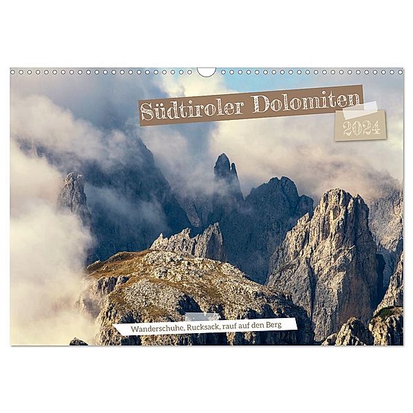 Südtiroler Dolomiten (Wandkalender 2024 DIN A3 quer), CALVENDO Monatskalender, Jana Gerhardt Photography