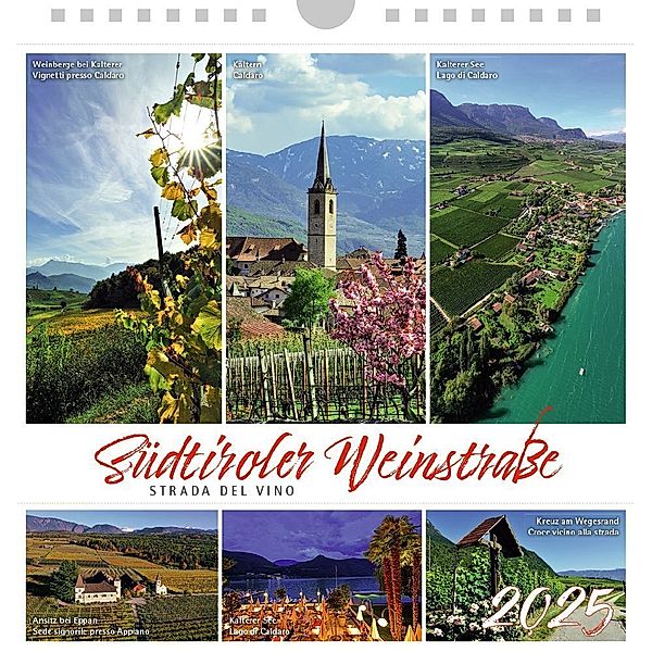 Südtiroler Weinstrasse 2025, Postkartenkalender Querformat