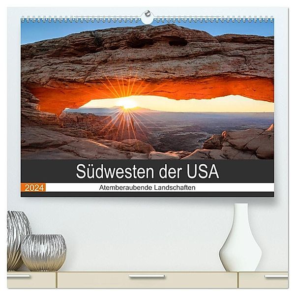 Südwesten der USA - Atemberaubende Landschaften (hochwertiger Premium Wandkalender 2024 DIN A2 quer), Kunstdruck in Hochglanz, Torsten Hartmann
