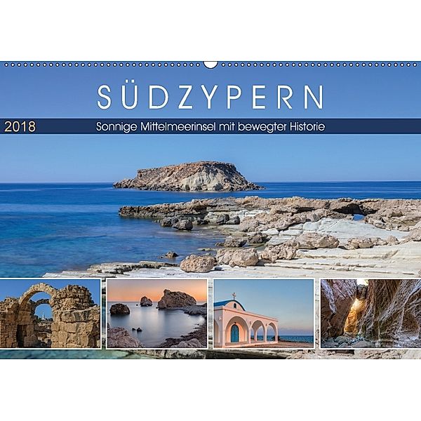 Südzypern, sonnige Mittelmeerinsel mit bewegter Historie (Wandkalender 2018 DIN A2 quer), Joana Kruse