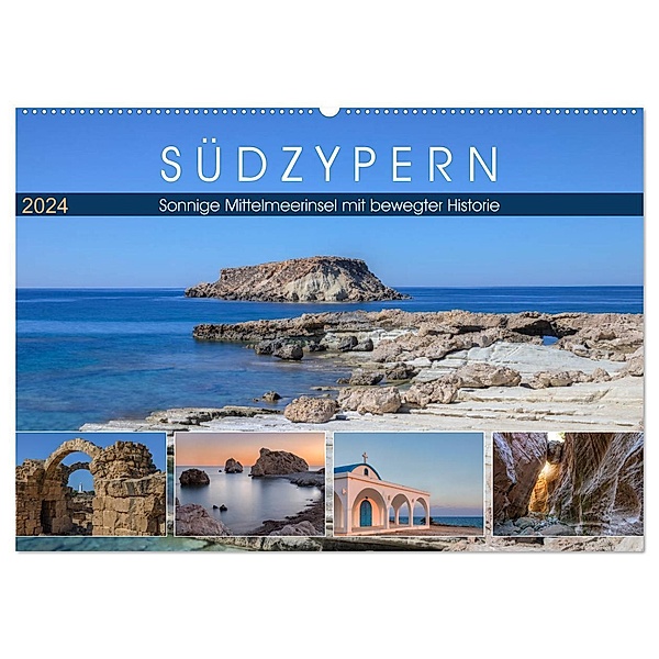 Südzypern, sonnige Mittelmeerinsel mit bewegter Historie (Wandkalender 2024 DIN A2 quer), CALVENDO Monatskalender, Joana Kruse