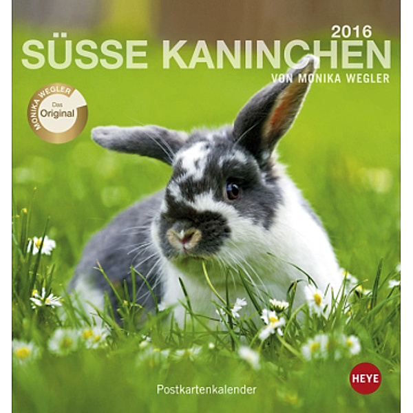 Süße Kaninchen Postkartenkalender 2016, Monika Wegler