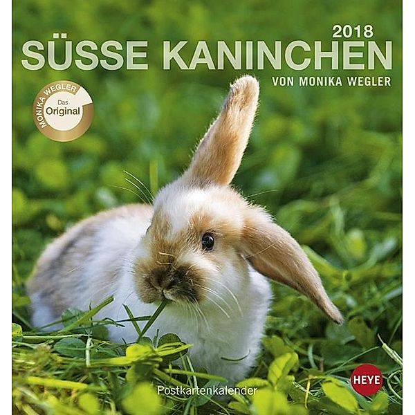 Süsse Kaninchen Postkartenkalender 2018, Monika Wegler