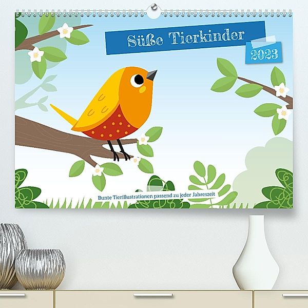 Süße Tierkinder (Premium, hochwertiger DIN A2 Wandkalender 2023, Kunstdruck in Hochglanz), Carmen Eisendle