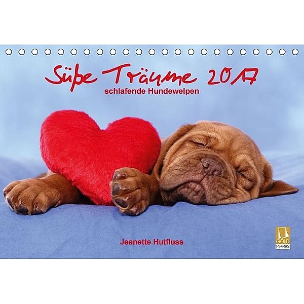 Süße Träume 2017 - schlafende Hundewelpen (Tischkalender 2017 DIN A5 quer), Jeanette Hutfluss