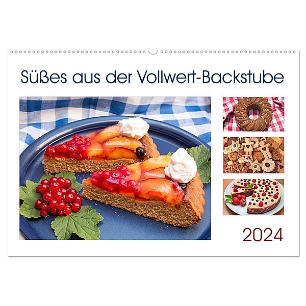 Süßes aus der Vollwert-Backstube 2024 (Wandkalender 2024 DIN A2 quer), CALVENDO Monatskalender, SusaZoom