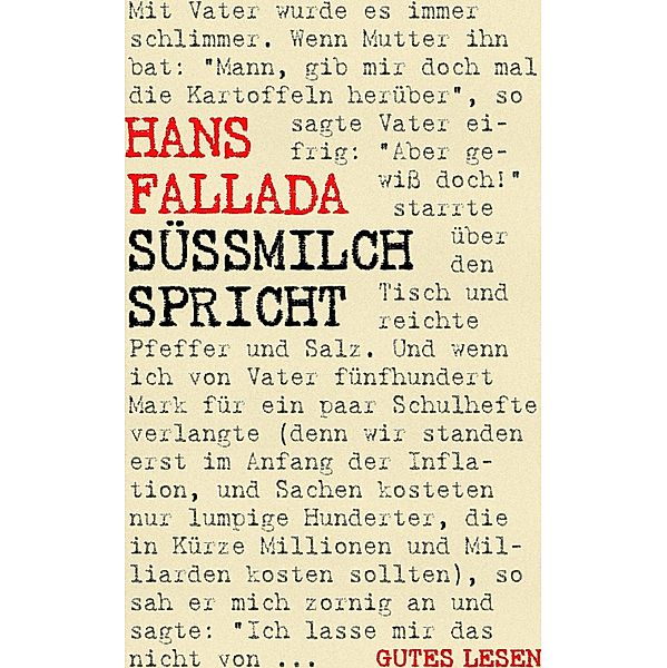 Süssmilch spricht, Hans Fallada