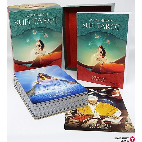 Sufi-Tarot - Der Weg des Herzens: 78 Tarotkarten mit Anleitung, m. 1 Buch, m. 78 Beilage, 2 Teile, Ayeda Husain