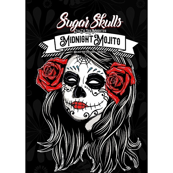 Sugar Skulls Dia de los Muertos -  Malbuch für Erwachsene, Musterstück Grafik